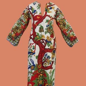 Caftan dress bell sleeves slit sides SMLXL